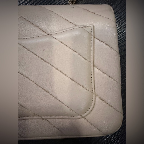 Chanel 2016 Coco Envelope Flap Bag Beige Chevron Quilted Leather Crossbody - Picture 11 of 16